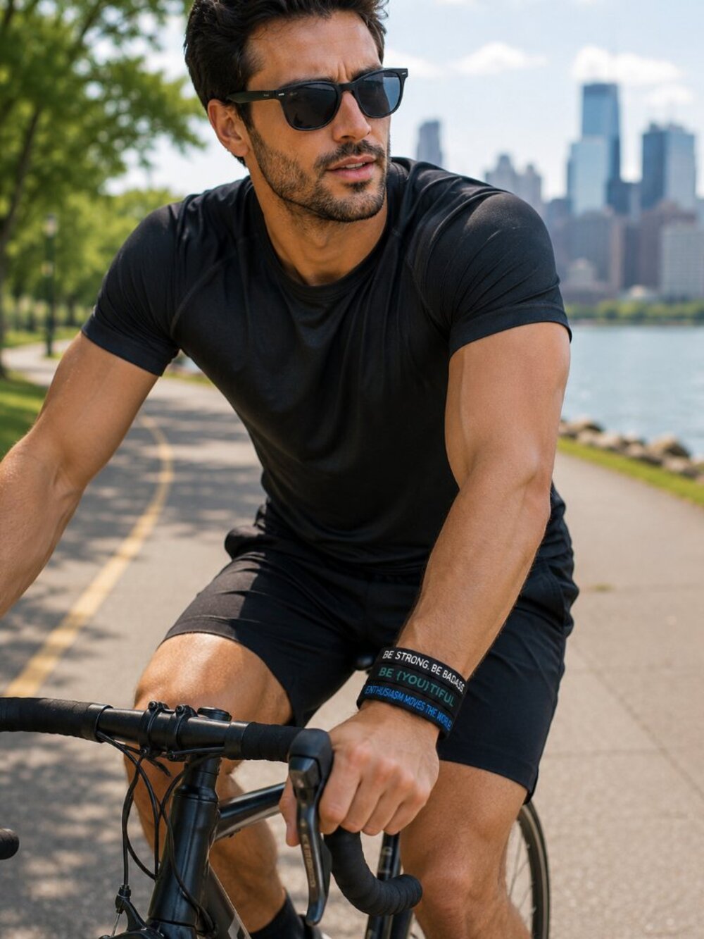Motivational Silicone Wristband Set Unisex Inspirational Bracelets Positive
